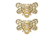 2x Urban Bee Trivet Home/Kitchen Decor Table Protector Placemat Aged Brass 20cm