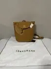 Longchamp Cavalcade Natural Beige Brown Leather Backpack NWT