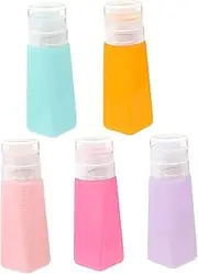 EPIGEIST 5pcs Portable Bottle Refillable Travel Lotion Containers with Clamshell Design Compact and Durable for Outdoor and Travel Use Easy to