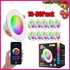 1/10x 10W RGB RGB Bluetooth APP Downlight LED Recessed Ceiling Light Spot Lamp
