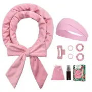 Soft Overnight Curl Headband, 70" Hair Curlers Ribbon Wrap for Long Hair with