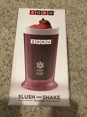 Zoku Slush And Shake Maker, Pink, Makes Smoothies, Milkshakes, With Slush Spoon
