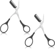 Eyebrow Scissors with Comb, Professional Precision Eyebrow Trimmer Scissors E...