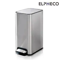 在飛比找博客來優惠-ELPHECO 不鏽鋼腳踏緩降靜音垃圾桶 ELPH7611