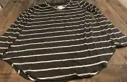 Shiela Rose, Womens Army Green And White, Long sleeve Blouse, Size M