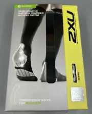 NEW 2XU Women’s Black Compression Recovery Socks SZ M 7.5-10 Shoe, 15-16.5” Calf