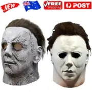 Michael-Myers Mask Cosplay Halloween Latex Full Head Adult Size Fancy Dress Prop