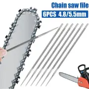 6Pcs Chainsaw Sharpening Files 4.8/5.5mm Round Carbon Steel Chain Saw xijdm