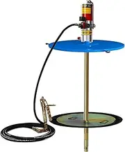 LISHAOHU 50:1 Air-Operated Grease Pump, with 16 ft Hose, Universal Grease Gun, Barrel Lid, Crucible, Complete Set for Workshops & Construction