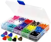 150 Set KAM Snaps, BetterJonny 15 Colors Heart Shape KAM Snap Kits with Storage Container KAM T5 Size 20 (1/2") Plastic Buttons Resin Pressure Button Poppers Snap Buttons for Sewing DIY Craft Buttons Clothing Accessories