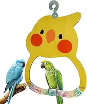 Parrot Swing, Inside Cage Bird Swings for Parrots, Pet Indoor Wooden Perch, Beak-Grinding Exerciser Accessories for Porch, Playground, Yard