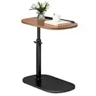 Altsuceser C-Shaped End Table Small Side Table for Couch Sofa Table with Meta