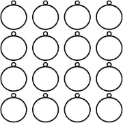 uxcell 16 Pcs Open Bezel, Round Resin Bezels Pendants Open Back Bezels Metal Hollow Frame Charm for DIY Resin Crafts Earrings Jewelry Making, Black