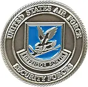[MEDALS OF AMERICA EST. 1976] USAF Security Forces Metal Dress Pin, Red, One size