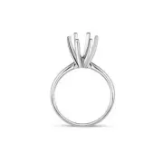 6 Prong Solitaire Ring Setting 14K Solid Gold