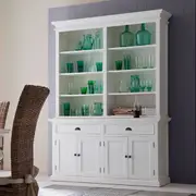Halifax Buffet & Open Shelf Hutch - White