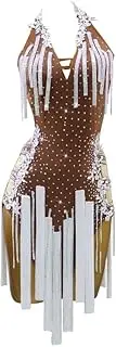 [JRUIA] Latin Dance Competition Dresses for Women Irregular Fringe Salsa Tango Dancewear Cha Cha Ballroom Dancing Outfit