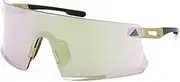 SP0090 Men and Women, Thin and Lightweight Sports Sunglasses, Screen Lens Shape, Case Included, Mirrored Lenses, Light Green, Matte Light Green, One Size Unisex-Adult, Matte Light Green,