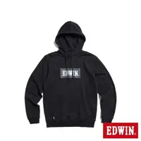 在飛比找momo購物網優惠-【EDWIN】男裝 立體波紋連帽長袖T恤(黑色)