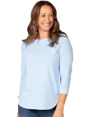 [Fella Hamilton] Eternity Modal Cotton Bind Top in Blue