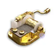 Music Box Parts Golden Hand Crank Sankyo Musical Movement (30 Tunes Option)