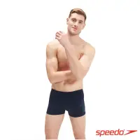 在飛比找momo購物網優惠-【SPEEDO】男 運動四角泳褲 Boom Logo(深藍/