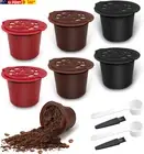 6 Pack Reusable Coffee Capsules Pods for N Espresso Originalline, Refillable Cof