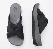 Clarks Womens Cloud Stepper Jersey Slide Sandals-Arla Dristi $54 TINI {&}