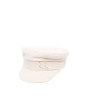 embroidered-logo paperboy cap S,XS,L,M White