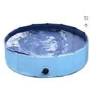 Jasonwell Foldable Dog Kiddie Pool Hard Plastic Kids Paddling Pool Toddler 32x8