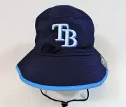 New Era MLB Tampa Bay Rays Blue Drawstring Bucket Hat OSFA Unisex RARE