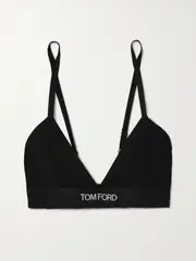 [TOM FORD] TOM FORD - Stretch-modal Jersey Soft-cup Triangle Bra - Black - xx small xx small Black