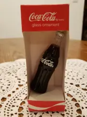 NEW Coca Cola GLASS Coke Bottle Ornament
