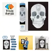 - Crystal Skull, Partial Drill, Round Dotz, Diamond Painting Kits, Diamond Ar...