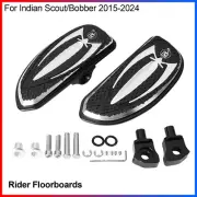 A Pair Black Aluminum Alloy Rider Floorboards For Indian Scout/Bobber 2015-2024
