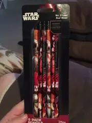 DISNEY STAR WARS - Set of 6 Pencils - Kylo Ren BB-8 Captain Phasma