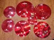 Volcano Red Cymbals 7 Pack 10" Splash 14" Hats 16" Crash (x2) 18" China 20" Ride