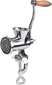 Hand Crank Meat Grinder, Stainless Steel Manual Meat Mixer Manual Seasoning Meat Grinder Meat Grinder Grinding Machine with Filling Accessories