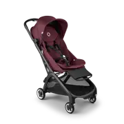 Bugaboo Butterfly seat pram Dark Cherry red sun canopy, Dark Cherry red fabrics, black chassis