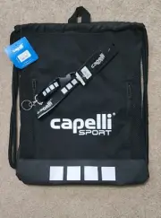 Capelli Sport Soccer Large Black Sack Pack and Lanyard