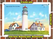 METAL SIGN - Massachusetts Postcard - Highland Light, Cape Cod, Mass.