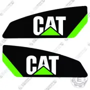 Fits Caterpillar Boom Decal Custom Color Neon Green (Set of 2)