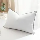 Goose Feather down Pillow King Size Set of 1, Luxury Hotel Bed Pillows, 100% Org