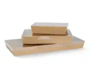 5cm Brown Kraft Corrugated Cardboard Food Packaging Catering Tray Grazing Box