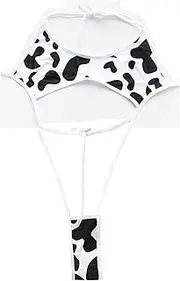 [ZUYPSK] Women's Mini Sling Shot Lingerie Micro Bikini Set Halter One-Piece Teddy Thong Bodysuit Swimwear