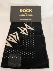 Rock By Junk Food x Def Leppard Bandana Scarf 20x20 Black