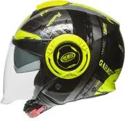 Premier Cool RD, open face helmet , color: Black/Grey/Neon-Yellow , size: S