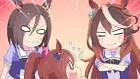 Anime girls screenshot long hair short ponytail brunette Playmat Gaming Mat Desk
