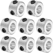 uxcell 8Pcs Set-Screw Collars 6mm Bore, Aluminum Alloy Shaft Collars, 12mm OD, 8mm Width Axle Collar Clamp for Linear Rod Shaft Guide