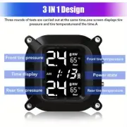 Motorcycle TPMS - Wireless, USB Charging, LCD Display, Real-Time Temp/Pressure